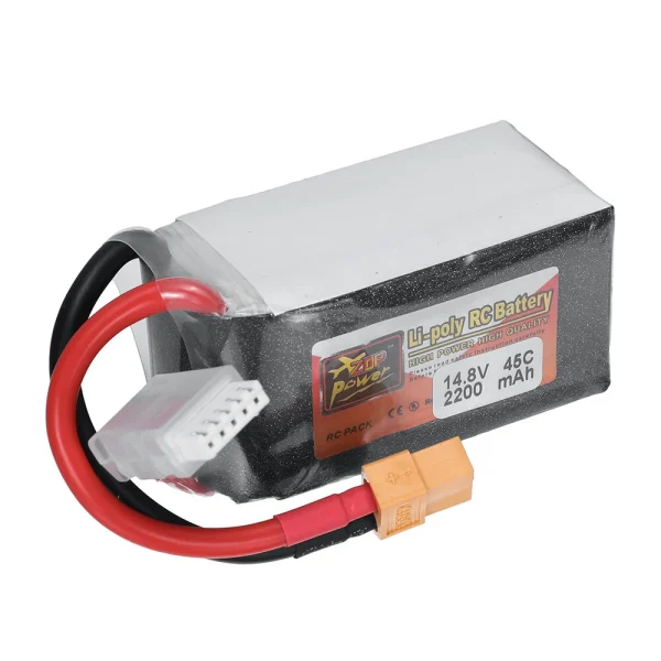 ZOP Power 14.8V 2200mAh 45C 32.56Wh LiPo Battery XT60 Plug for RC Drone - Image 2