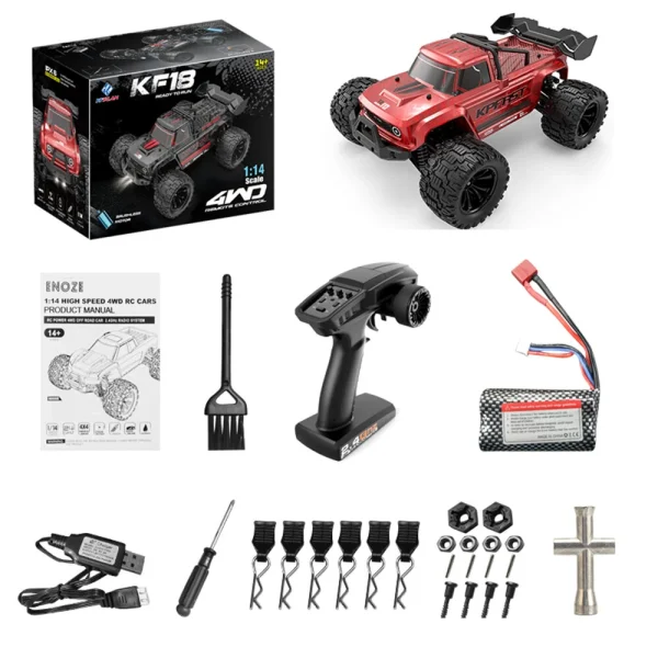 KFPLAN KF18 RTR 1/14 2.4G 4WD 45km/h Brushless RC Car Off-Road High Speed Climbing Truck Full Proportional LED Light Vehicles Models Toys - Image 9