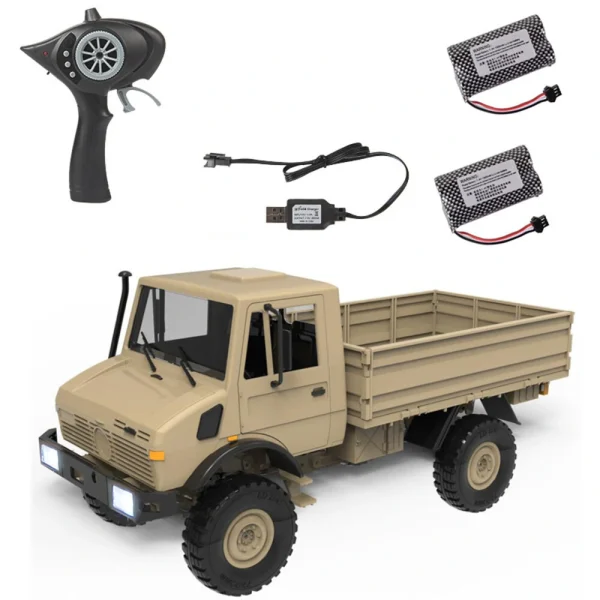 LDRC LD-P06 Several Battery 1/12 2.4G 4WD RC Car Unimog 435 U1300RC w/ LED Light Military Climbing Truck Full Proportional Vehicles Models Toys - Image 3