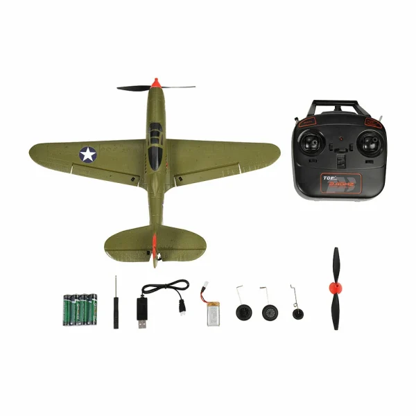 TOP RC HOBBY 402mm Mini P39 2.4G 4CH 6-Axis Gyro One Key Aerobatics U-Turn EPP Scaled Warbird RC Airplane RTF for Beginners Compatible OpenTX Transmitter - Image 9