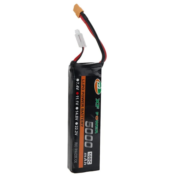 XF POWER 11.1V 5000mAh 100C 3S LiPo Battery XT60 Plug with T Deans Plug for RC Drone - Image 4