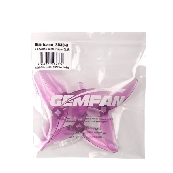 6 Pairs/12Pairs  Gemfan Hurricane 3630 3.6x3.0 3.6 Inch 3-Blade Propeller PC T Mount M5 for RC Drone FPV Racing - Image 8