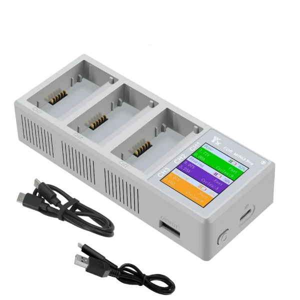 YX 3-in-1 Intelligent Fast Charging Hub Screen Digital Display Batteries Charger USB Housekeeper for DJI MINI 3 PRO / Mini 3 RC Drone Quadcopter