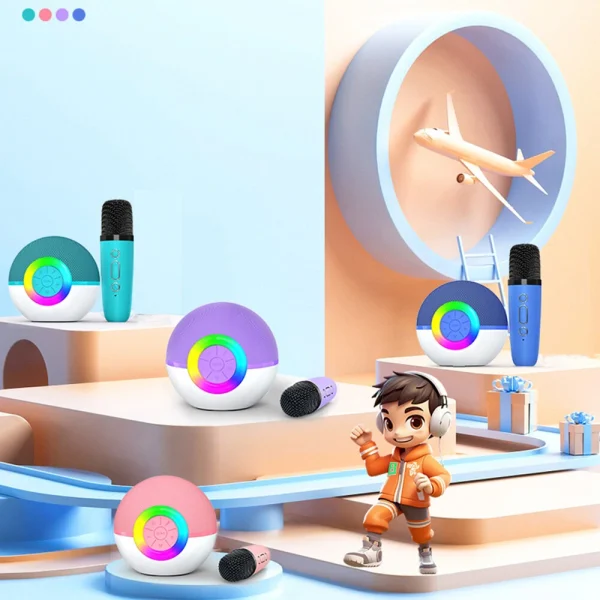 T97 Bluetooth Children's Singing Machine Karaoke Audio Microphone Integrated Early Education Toys Various Changing Channels - Image 5
