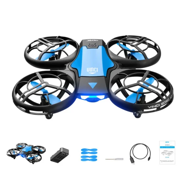 4DRC V8 Mini WiFi FPV with HD Camera Gesture Control Stunt Tumbling Colorful LED Lights Grid Full Protection Child Gift RC Toys Drone Quadcopter RTF - Image 8