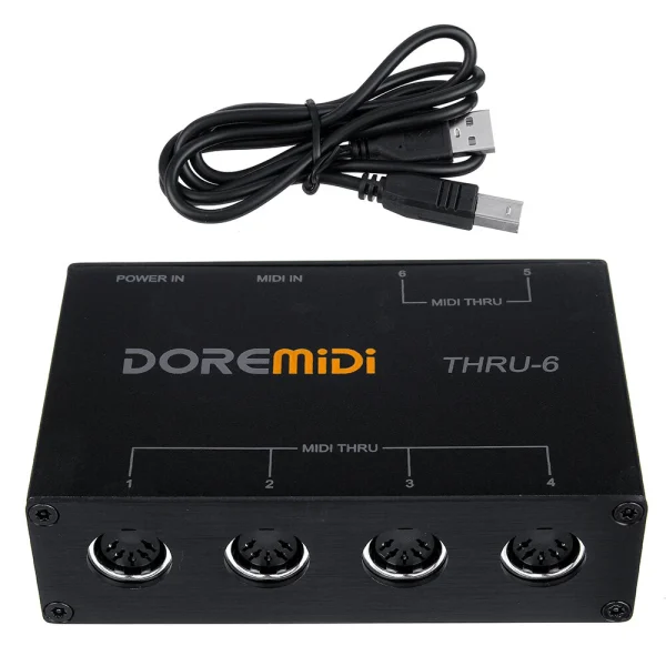 DOREMiDi THRU-6 MIDI Interfaces Controller THRU 6 Thru Box Controller Adapter Converter 1 Input and 6 Output - Image 8