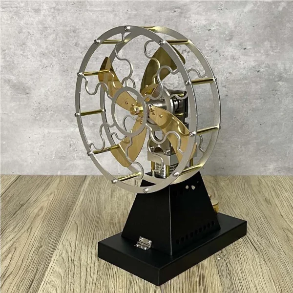 STARPOWER YH003 4-Blades Retro Fan Thermal Power Stirling Engine Model Physics Experiment Science Discovery Production Invention Gift Collection Toys - Image 2