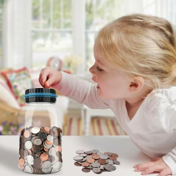 Digital Coin Bank Piggy Counter LCD Display Large Capacity Automatic Counting Money Jar Box for Child Kids Adult Boys Girls Gifts - Image 3