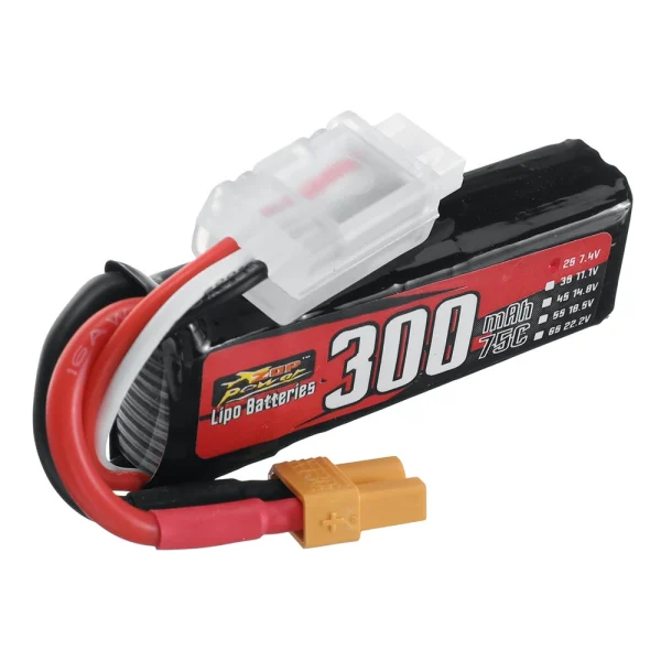 ZOP Power 7.4V 300mAh 75C 2S LiPo Battery With XT30 Plug for DarwinFPV BABY APE/PRO/V2 FPV Drone - Image 3