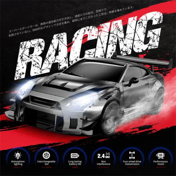 SZRC 080 RTR 1/20 2.4G 4WD Drift RC Car Mini Race LED Light High Speed Racing On-Road Full Proportional Classic Retro Electric Remote Radio Control Vehicles Model Toys - Image 5