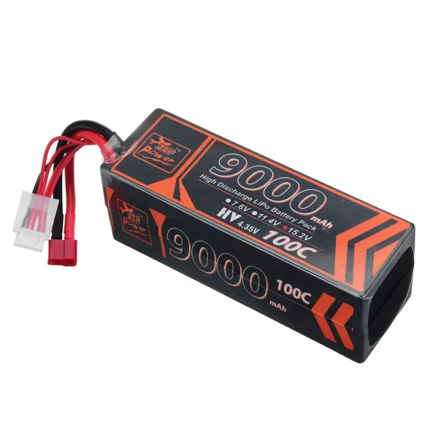 ZOP Power 15.2V 9000mAh 100C 4S LiPo Battery T Deans Plug for ZD Racing Pirates 3 RC Car - Image 4