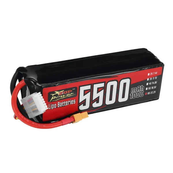 ZOP Power 22.2V 5500mAh 100C 6S 122.1Wh LiPo Battery XT60 Plug for RC Drone - Image 4