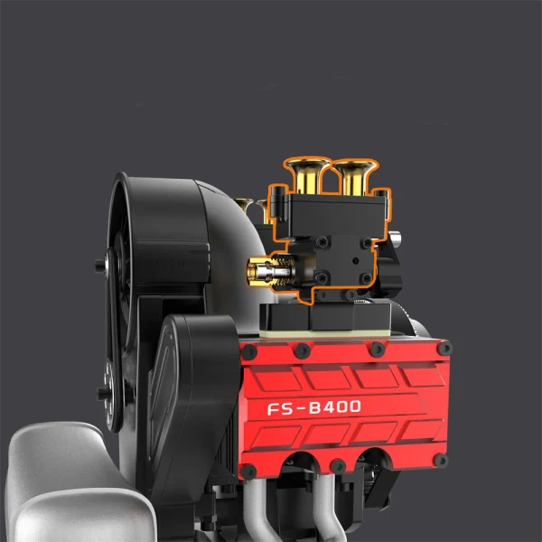 TOYAN Engine FS-B400 14cc Flat-four Engine Horizontal Opposed 4 Cylinder 4 Stroke Nitro H4 Engine Model Kit - Image 7