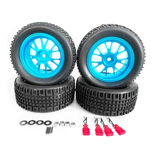4PCS Upgrade Larger 75mm/82mm Tires Wheels Metal Rims 12mm Hex for Wltoys 144001 144010 124018 124019 RC Car Vehicles Parts - Image 2