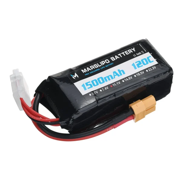 MARSLIPO 11.1V 1500mAh 120C 3S Lipo Battery XT60 Plug for RC Drones - Image 5