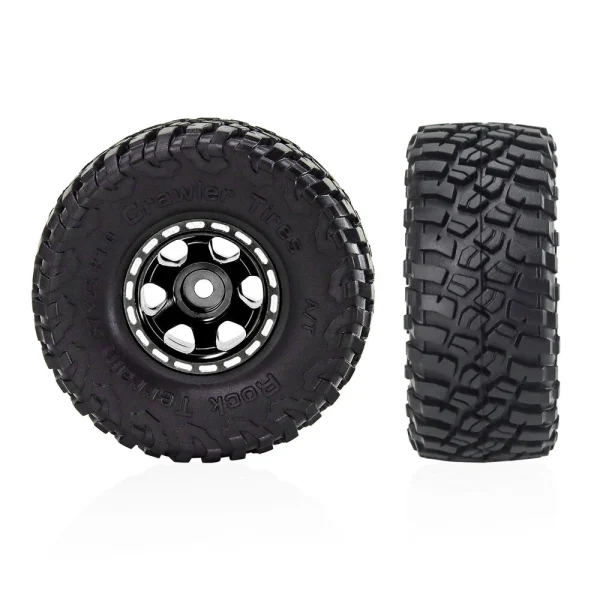 4PCS 1.0 Inch Aluminum Alloy Blade Wheels Gravel Tires Spare Parts for SCX24 FMS24 TRX4M RC Climbing Car Vehicle Models Accessories - Image 8