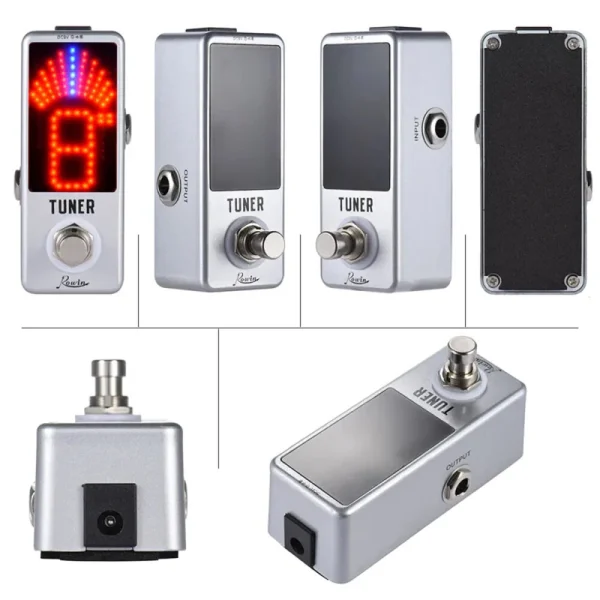 Rowin Mini Chromatic Tuner Pedal Guitar Effects Bass Musical Instruments LED Display True Bypass Guitar Bass Accessories - Image 6