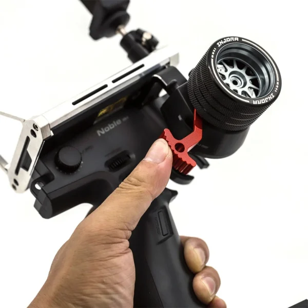 Transmitter CNC Aluminum Alloy Steering Wheel Trigger Adapter Handwheel One-Handed Control Adjustable Accessory for Flysky Noble NB4 NB4+ NB4 PRO Radio Transmitter - Image 4