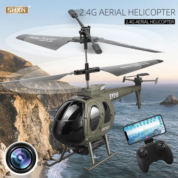 SHXH SY016 2.4G 3.5CH Simulation Fighter Helicopter Model Multifunctional Remote Control Electric Toy - Image 2
