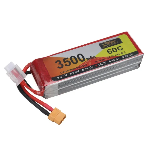 ZOP POWER 14.8V 3500mAh 60C 4S LiPo Battery XT60 Plug for RC Drone - Image 2