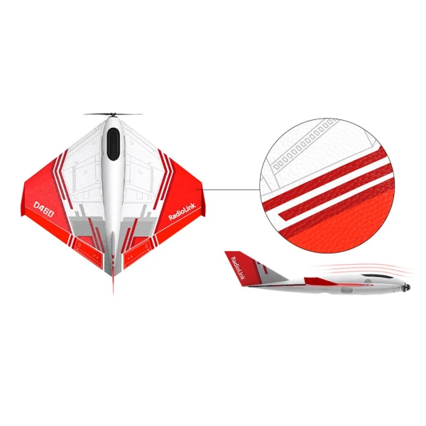 RadioLink Turbot D460 Scale Model 480mm Wingspan EPP 4KM Control Distance 1600KV Brushless Motor RC Airplane Fixed Wing PNP/RTF Gyroscope Assist for Beginners - Image 3