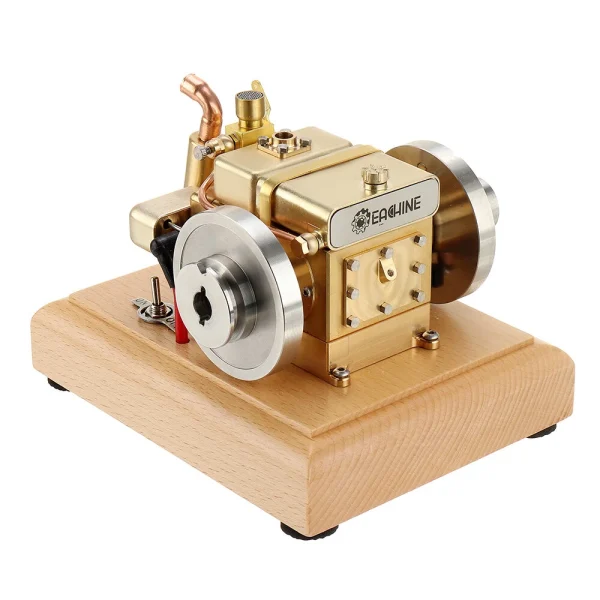 Eachine ET5S Horizontal Two Cylinder Engine Model Water-cooled Cooling Structure Brass And Stainless Steel STEM Engine Toys Collection Gifts - Image 3