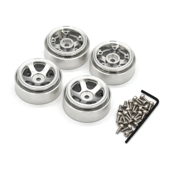 Upgraded Metal Wheel Rims Star Shape for FMS 1/18 FJ Crusier KATANA V2 Mogrich Fire Horse CHEYENNE ARIZONA RC Car Vehicles Models Spare Parts