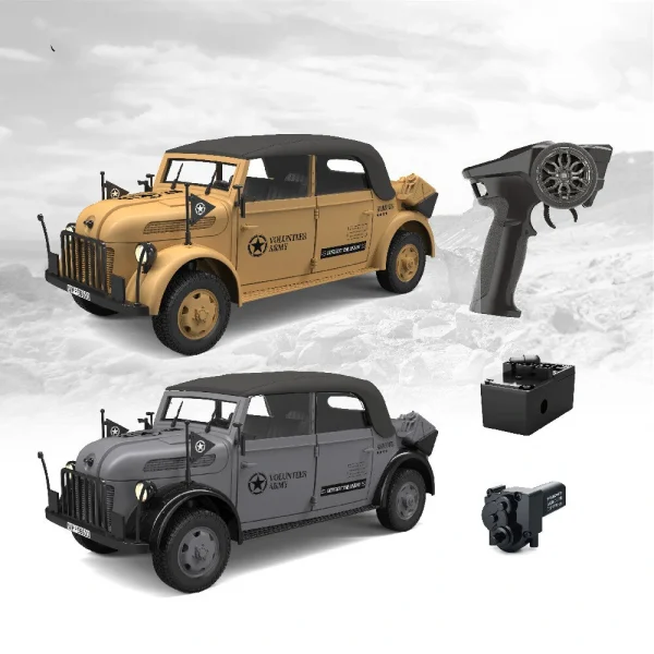 HG HG4-51 TRASPED 1/18 2.4G 4WD RC Car STEYR 1500A Command Vehicle LED Light Simulated Sound Smoke Crawler Off-Road Climbing Truck RTR Full Proportional Models Toys - Image 3