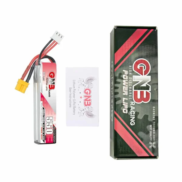 Gaoneng GNB 2S 7.6V 550mAh 100C Lipo Battery XT30 Plug for Happymodel Mobula 8 GEPRC TinyGo Crux3 Cinewhoop FPV Drone RC Helicopter - Image 5
