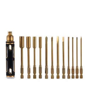 12Pcs 1.5/2/2.5/3/4/5.5mm Hexagonal Phillips Slotted Screwdriver  Nut Driver Tool Set for RC Model