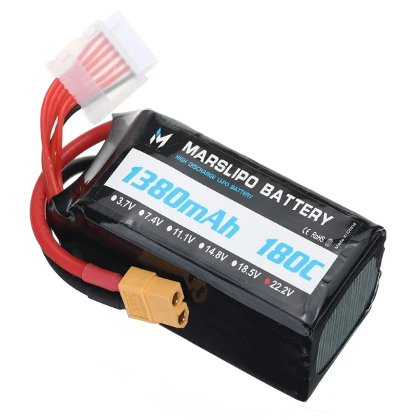 MARSLIPO 22.2V 1380mAh 180C 6S Lipo Battery XT60 Plug for iFlight Nazgul XL5/DC5 SpeedyBee Master 5 V2 FPV Racing Drone - Image 4