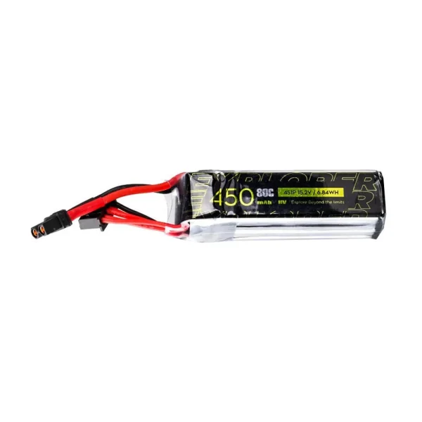 2Pcs Flywoo Explorer 15.2V 450mAh 80C 4S HV LiPo Battery XT30 Plug - Image 2