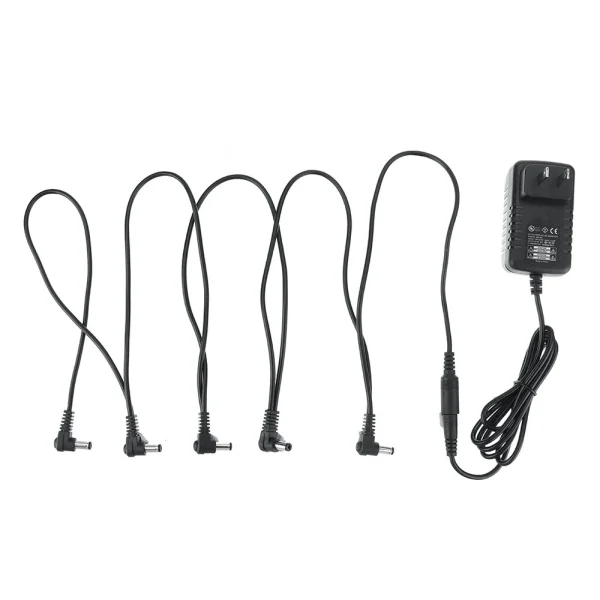 Mosky DC 9V 1A Guitar Pedal Power Supply Adapter Tip Negative with 5 Ways Daisy Chain Power Cables for Effect Pedal - Image 7