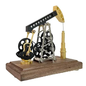 NIKOLATOY Alloy Manual Oil Pump Model Creative Movable Desktop Ornaments Science Education Discovery Toys Kids Children Gifts