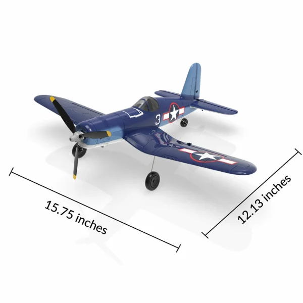 VolantexRC Mini F4U V2 EPP 400mm Wingspan 2.4G 4CH 6-Axis Gyro One Key Aerobatics XPilot Stabilization System RC Airplane Glider Warbird RTF for Beginner - Image 7