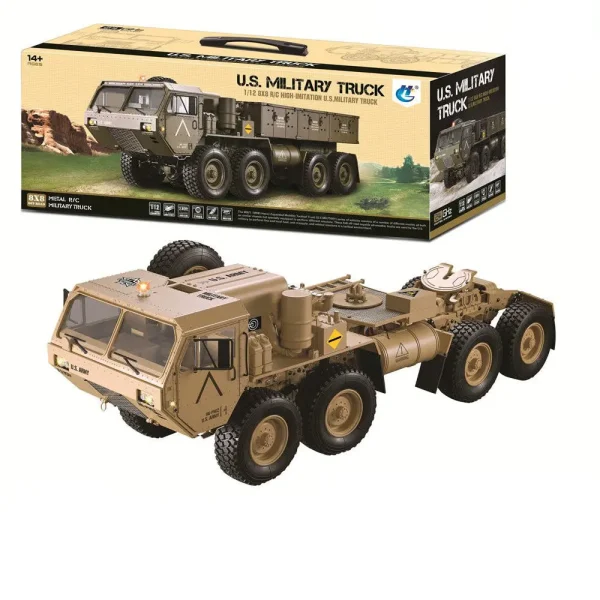 HG TRASPED P801 P802 1/12 2.4G 8X8 M983 739mm RC Car US Army Military Truck Without Battery Charger - Image 2