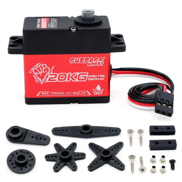SURPASS-HOBBY SJ2000M 20KG Low Pressure Waterproof Servo for Fixed Wing Aircraft Helicopter Robot - Image 6