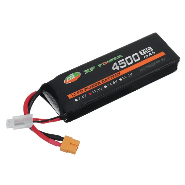 XF POWER 11.1V 4500mAh 75C 3S LiPo Battery XT60 Plug for RC Car - Image 3