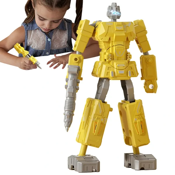 2 In 1 Robot Toy Deformable Pen Robot Deformation Action Figure Model Children Kids Birthday Gifts - Image 5