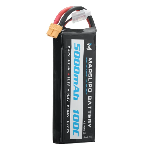 MARSLIPO 11.1V 5000mAh 100C 3S Lipo Battery XT60 Plug for RC Drones - Image 6