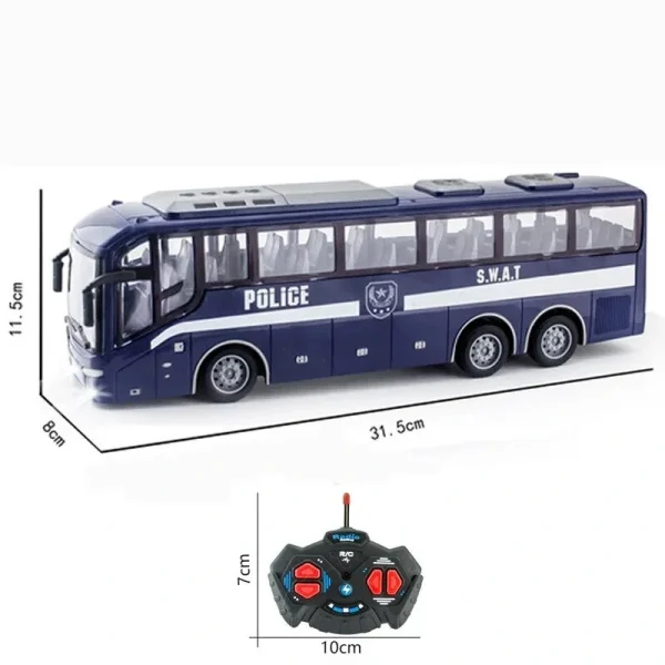 27hz Kids Rc Car Remote Control Electric School Bus with Light Tour For Children Toys Gift - Image 7