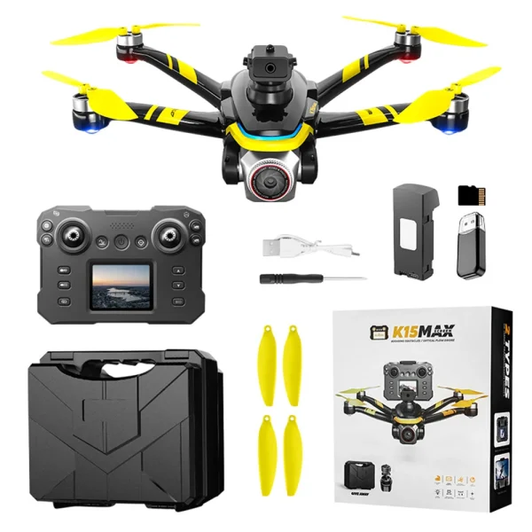 XKJ K15 MAX WiFi FPV with LCD Screen Controller HD Dual Camera Servo Gimbal 360 Obstacle Avoidance Brushless RC Drone Quadcopter RTF - Image 9