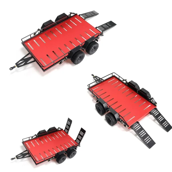 Simulation Trailer Four Wheels for Land Rover Tornado TRX4M 1/18 RC Cars Vehicles Models Spare Parts Accessories - Image 7