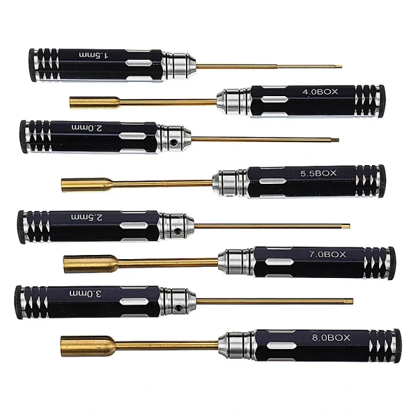Yunzhong 16Pcs Hex Phillips Screw Nut Flat Screwdriver Tools Box Set with Bag for RC Model - Image 2