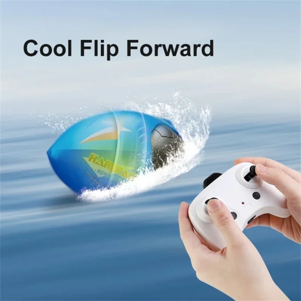 JJRC S8 RTR 2.4G RC Boat Stunt Mini Speedboat LED Light 360 Rotation Remote Control Racing Ship Waterproof Kids Children Toys Vehicle Models - Image 5