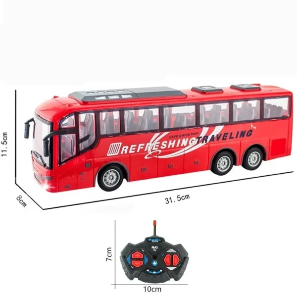 27hz Kids Rc Car Remote Control Electric School Bus with Light Tour For Children Toys Gift - Image 4