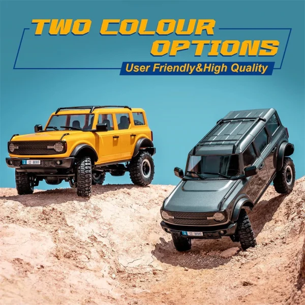 FMS EazyRC for BRONX RTR 1/18 2.4G 4WD RC Car 4x4 Off Road Climbing Truck Rock Crawler LED Lights Mini Simulation Vehicle Electric Remote Control Model Kids Adult Toys - Image 4