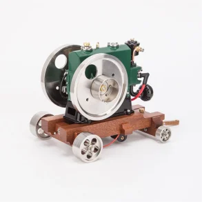 OKMO 1/8 3.6CC Mini Vintage Single Cylinder Four-Stroke Gasoline Engine Model 1140 w/ Trailer Version Science Discovery Toys