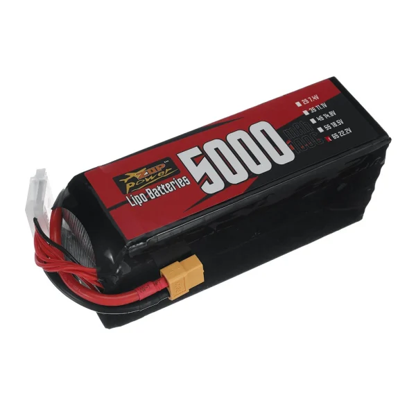 ZOP Power 6S 22.2V 5000mAh 100C 111Wh LiPo Battery XT60 Plug for RC Drone - Image 4