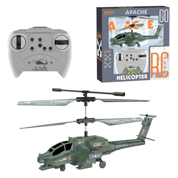 922 2.5 Channel Apache Remote Control Combat Helicopter With Gyroscope Remote Control Electric Remote Control Helicopter - Image 6